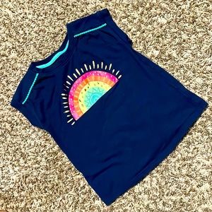 Cat & Jack girls navy shirt rainbow 4T
